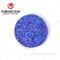 Purplish Blue Color Natural Drusy Stone para Jóias